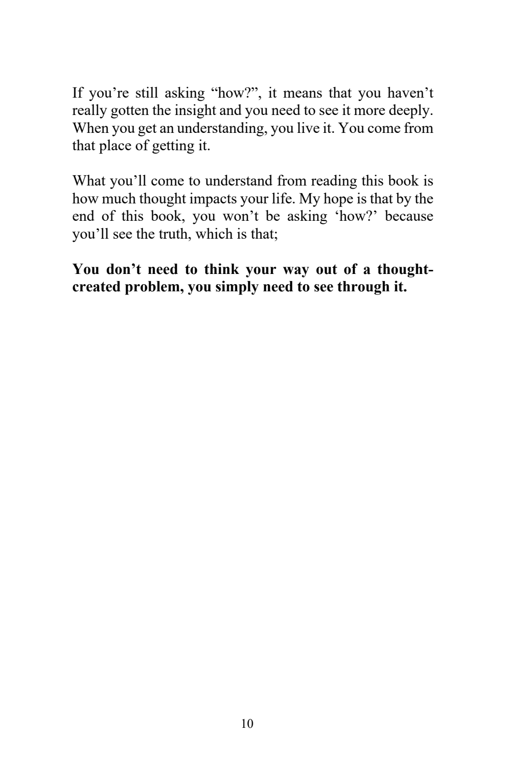 Page 10: the closing thought from the introduction to A Clear Mind