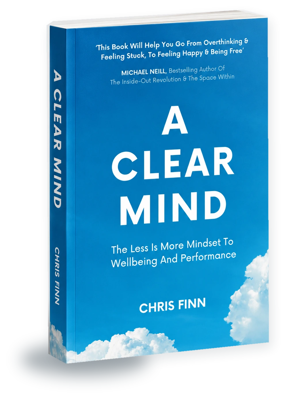 A Clear Mind by Chris Finn shown as a paperback book